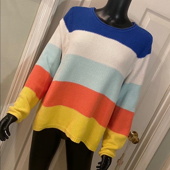 St. John's Bay Sweaters - St. John's Bay Multicolor Striped Sweater